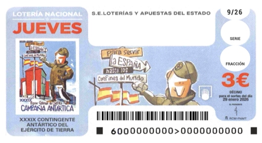 Décimo 16160 ganador de la lotería nacional del jueves 29 de enero