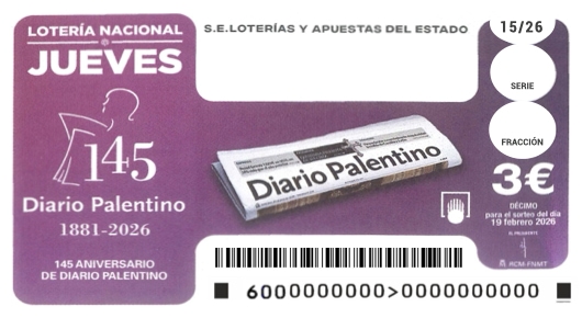 Décimo 85882 ganador de la lotería nacional del jueves 19 de febrero